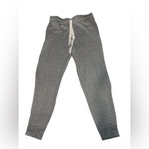 Women Yummy Jogger Lounge Pants White, blue Stripe Size:XL